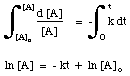 Reaction kinetics equation
